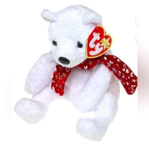 Ty Beanie Baby 2000 Holiday Teddy the Bear With Scarf